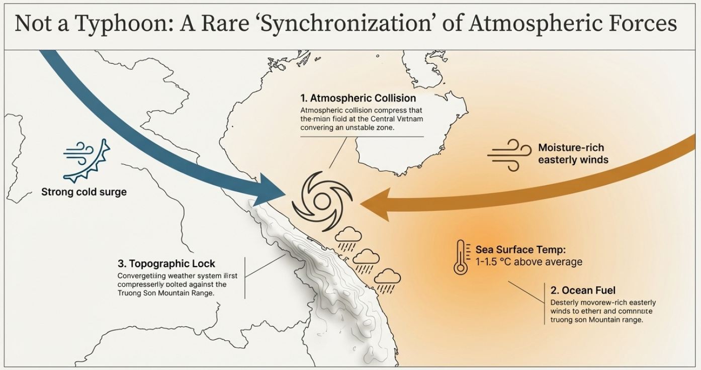 Mechanism of Extreme Rainfall in Vietnam, Nov 2025
